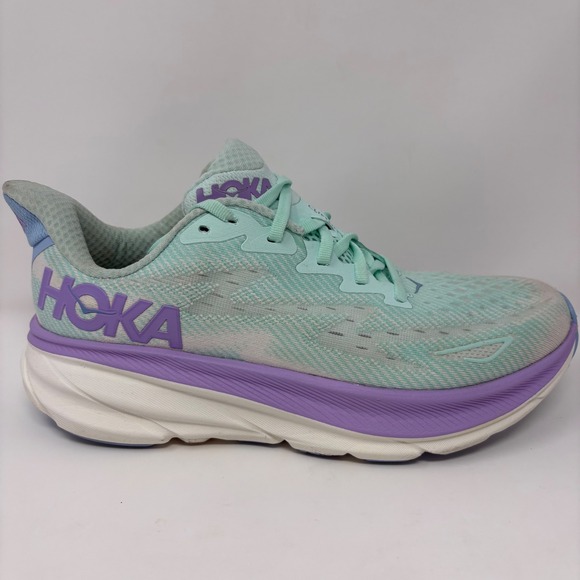 Hoka Shoes - Hoka Clifton 9 Womens Size 10 Blue Green Purple Athletic Running Shoes  Sneakers